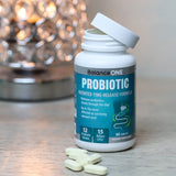 Balance ONE Probiotic, Daily Probiotics for Women & Men, Shelf Stable, 15 Billion CFUs with Prebiotics, 12 Strains, Lactobacillus Plantarum Acidophilus & Paracasei, 60 Time-Release Tablets