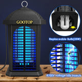 GOOTOP Large Bug Zapper for Outdoor, Electric Mosquito Zapper, Fly Traps/Killer, 3 Prong Plug, 90-130V, ABS Plastic Outer