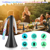 Fly Fans for Tables Rechargeable, Fly Fans for Outdoor Tables, Food Fans to Keep Flies Away, USB Fly Fans Belfans, 1800mah Large Capacity Fly Repellent, 6PCS, Black