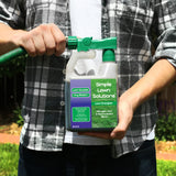 Commercial Grade Lawn Energizer- Liquid Fertilizer Booster with Iron & Nitrogen- Turf Spray Concentrated Fertilizer for Deeper Green- Any Grass Type, All Year- Simple Lawn Solutions- 32 Ounce