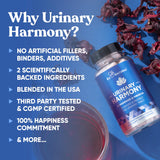 Urinary Harmony D-Mannose Supplement – Urinary Tract Health for Women – Potent Clinical-Strength Formula with D-Mannose and Hibiscus Cleanses and Flushes the Urinary System – 180 Fast-Acting Capsules