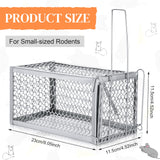 Qualirey 8 Pcs Rat Trap Humane Rat Trap No Installation Required Live Trap Chipmunk Trap Rodent Trap Mice Cage Mouse Traps for Indoor Outdoor Small Rodent Animal Hamsters Squirrel Mouse Voles Cage