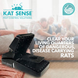 Kat Sense Rat Traps for House (12 Pack) Humane Rodent Trap for Instant Kill Results, Easy to Use Mouse Traps, Effective Anti-Rodent Solution, Reusable, Indoor ‘N Outdoor