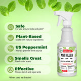 Mighty Mint - 16oz Natural Peppermint Oil Ant Killer and Repellent Spray - Safe for Indoor/Outdoor Use