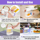 Flying Insect Trap, Upgrade Gnat Traps for House Indoor Outdoor, Rechargeable Portable 2-in-1 Fruit Fly & Flying Insect Trap, Safe Non-Toxic Gnat Killer UV Light Bug Catcher with Sticky Pad/Attractant