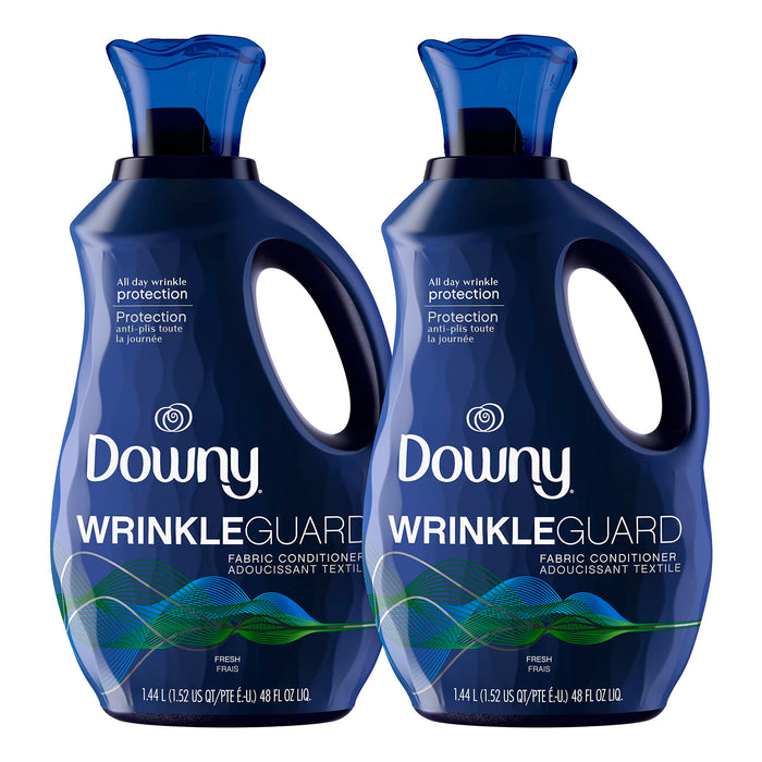 Downy Wrinkleguard Laundry Fabric Softener Liquid, Fresh Scent, 192 Total Loads (Pack Of 2)