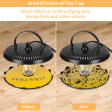 Protecker Flea Traps for Inside Your Home,2023 Flea Light Trap for Indoor,Flea Killer Pest Traps for House,Flea Trap with Light Refills and Sticky Pads,Sticky Electronic Flea Trap(2 Pack Black)