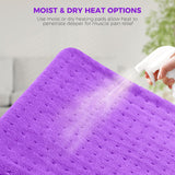 NOWWISH Heating Pad for Back Pain & Cramps Relief, XXL Extra Large Moist Heat Electric Heating Pads with Auto Shut Off, Gifts for Women, 17 "x 33", Purple