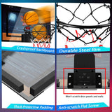 TREYWELL Indoor Basketball Hoop Fan Backboards for Teens and Adults Door Room Basketball Hoop Mini Hoop with Electronic Scoreboard, 3 Balls and Batteries Basketball Toys for 8 9 10 11 12