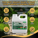 1 Quart Strong Mulch Glue, Clear Mulch Gravel Glue, Quick Dry Gravel Binder Glue, Mulch Lock and Pea Gravel Stabilizer, Non-Toxic Mulch Glue, Mulch Rock Glue for Landscaping Pea Gravel & Bark