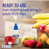 TERRO T2503-3 Ready-to-Use Indoor Fruit Fly Trap with Built in Window - 6 Traps + 270 Day Lure Supply