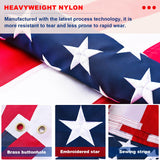 VIPPER American Flag 4x6 Outdoor - Heavy Duty Nylon US Flags with Embroidered Stars, Stitched Stripes and Brass Grommets