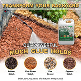1 Gallon Quick Dry Mulch Gravel Binder Glue, Clear Mulch Glue, Strong Mulch Glue, Mulch Lock and Pea Gravel Stabilizer, Non-Toxic Mulch Glue, Mulch Rock Glue for Landscaping Pea Gravel & Bark