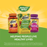 Nature's Way Alive! Calcium Bone Support* Supplement, Vitamin D3, K2 & Magnesium, 120 Tablets