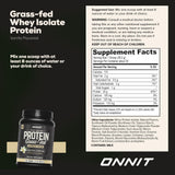 ONNIT Grass Fed Whey Isolate Protein - Vanilla (20 Servings)