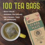 ECOTEAS - Unsmoked Yerba Mate Tea - Yerba Mate Tea Bags - Yerba Mate Tea - Detox Tea - Hi Caf Tea - Organic Tea - Organic Detox Tea - Yerba Mate Unsmoked - Yerba Mate - 100 Tea Bags, 8.8 oz - 3 Pack