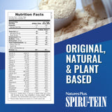 NaturesPlus SPIRU-TEIN Shake - Banana Flavor - 1.2 lbs, Spirulina Protein Powder - Plant Based Meal Replacement, Vitamins & Minerals For Energy - Vegetarian, Gluten-Free - 16 Servings