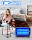 IQN Bug Zapper Indoor, Electric Fly Mosquito Traps Zapper Killer -20W High-Efficiency UVA Light Attacks Insects & Kill via Max. 4200V Grid, Lightweight w/Drawer Tray -Easy to Clean (Black)