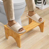 PheeHong Toilet Stool Bamboo Poop Stool for Bathroom - 7 Inches Height for Adults and Kids Squat Foot Stool can Relieve Intestinal Pressure and Help Defecation