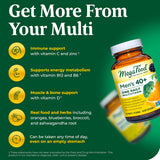 MegaFood Men's 40+ One Daily Multivitamin for Men With Vitamin B, Vitamin D3, Selenium, Zinc & Real Food - Immune Support, Energy Metabolism, and Muscle & Bone Health – Non GMO; Vegetarian - 60 Tabs