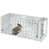 ANT MARCH Live Animal Cage Trap 32"x11.5"x13" Steel Humane Release Rodent Cage for Rabbits, Stray Cat, Squirrel, Raccoon, Mole, Gopher, Chicken, Opossum, Skunk, Chipmunks, Groundhog