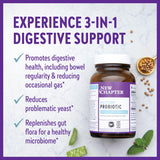 New Chapter Probiotic All-Flora - 30 ct (1 Month Supply) for Advanced Digestion & Complete Gut Health with Prebiotics + Postbiotics, Clinically Studied Strains, 100% Vegan, Non-GMO, Shelf Stable