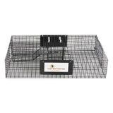 Rugged Ranch RATTR Ratinator Live Rat Squirrel Chipmunk Metal 2 Door Outdoor and Indoor Trap Cage, Catching Stray Animals, Black