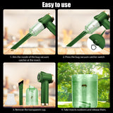 Jahy2Tech Bug Vacuum Catcher,Cordless Handheld Vacuum Cleaner with LED Light Rechargeable Portable Bug Catcher Grabber 6000Pa Suction Power Bug Sucker Insect Stink Moth Spider and Car Cleaning Green