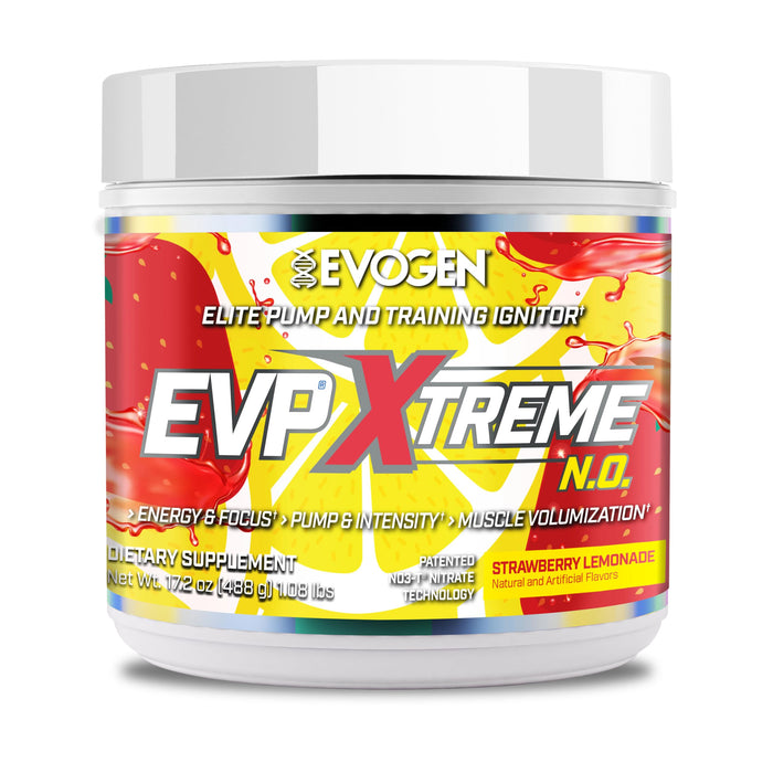 Evogen EVP Xtreme NO | Arginine Nitrate, Beta-Alanine, Citrulline Pre-Workout, Nitric Oxide, Muscle Pump | 40 Servings (Strawberry Lemonade)