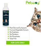 Petway Petcare Cat Shampoo, Anti Dandruff Shampoo for Deep Cleanse & Degreasing, Removes Excess Oils, Dirt and Dandruff, pH Balanced, Parabens & Sulfates Free, Cruelty Free, 8.5 Fl Oz (250ml)