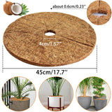 ZeeDix 6 Pcs Coconut Fibers Mulch Ring Tree Protector Mat, 17.8 Inch Coco Coir Tree Protection, Tree Ring Mats Tree Disc Plant Cover for Indoor or Outdoor