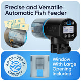 FISHNOSH Automatic Fish Feeder for Aquarium - New Generation 2024, Auto Food Dispenser with Timer for Small Tank, Big Aquariums & Pond