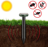 Garden Gadget 6 Pack Solar Powered Sonic Mole Repellent, Gopher Deterrent Spikes, Waterproof Solar Rodent Voles Gopher Chipmunk Repellent for Lawn and Garden