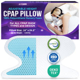 JJ CARE CPAP Pillow with Pillowcase (Pack of 1), CPAP Pillow for Stomach, Side, and Back Sleepers, Adjustable Height CPAP Pillow Memory Foam, CPAP Pillows for Head & Cervical Neck Support