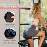 Oversized Comfort Bike Seat, Extra Wide Bike Seat Compatible with Peloton Bike, Electric Bike, Indoor Stationary Exercise Bike or Road Bike, Universal Fit Bicycle Seat Cushion for Men and Women