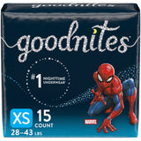 Goodnites Boys' Nighttime Bedwetting Underwear, Size Extra Small (28-43 lbs), 15 Ct