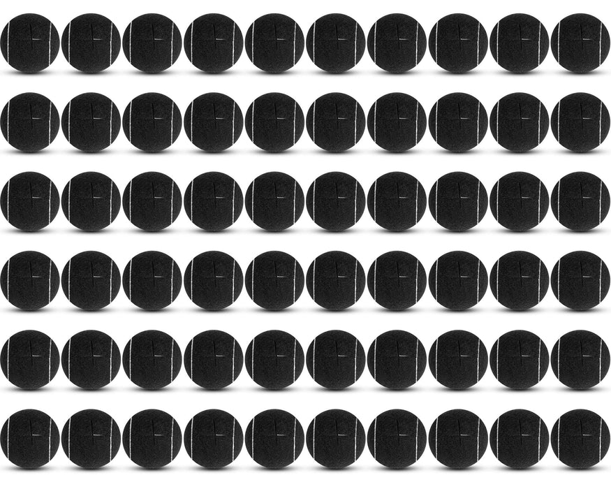 Macarrie 60 Pieces Precut Tennis Bulk Tennis Balls for Chairs Tennis Balls Heavy Duty Long Lasting Glide Coverings for Classroom Furniture Legs Protectors and Floor Protection (Black)