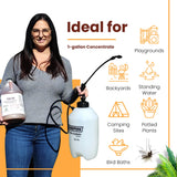 Flock Free Natural Mosquito Control Spray Concentrate, Repels Mosquitoes, Ticks, Fleas, Flies, Gnats, and Chiggers Away. Makes up to 128 Gallons! (1 Gallon Concentrate)