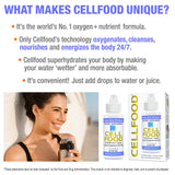 Cellfood Liquid Concentrate - 1 fl oz, 2 Pack - Oxygen + Nutrient Supplement - Supports Immune System, Energy, Endurance, Hydration & Overall Health - Gluten Free, Non-GMO, Kosher - Makes 22+ Quarts