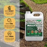 1 Gallon Quick Dry Mulch Gravel Binder Glue, Clear Mulch Glue, Strong Mulch Glue, Mulch Lock and Pea Gravel Stabilizer, Non-Toxic Mulch Glue, Mulch Rock Glue for Landscaping Pea Gravel & Bark