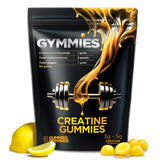 GYMMIES Creatine Monohydrate Gummies - Muscle Growth, Performance, Endurance - 1 Gram Creatine per Gummy - Vegan, Non-GMO, Gluten-Free, Made in USA - 90ct - Lemon Flavor
