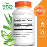 Botanic Choice Premium Natural Aloe Vera Supplement - Digestive Health Support Leaf and Latex Herbal - Gluten Free Non-GMO - 180 Capsules (500 mg each)