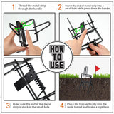 Qualirey 5 Pcs Mole Trap Mole Black Galvanized Steel Eliminator Trap Mole Killer Gopher Trap for Outdoor Lawn Garden