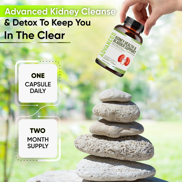 Kidney Cleanse Detox & Repair and Bladder Support- Kidney Support Supplement for Kidney Restore With Chanca Piedra,Cranberry, Juniper Berries for Kidney Detox and Bladder Health.60 Day Supply