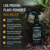 Dr. Killigan's Six Feet Under Non Toxic Insect Killer Spray | Indoor Natural Pest Control | Flea, Tick, Pantry & Clothing Moths, Ant, & Cockroach | Family Friendly, Pet Safe (24 oz)