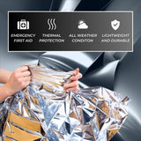 HealthyLine - Thermal Foil Sauna Blanket (Pack of 50 pcs) - for Detox & Weight Loss, Far Infrared Therapy, Survival and Preparedness - Retains up to 97% of Body Heat - 64in x 84in Mylar Sheets