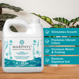 MARPHYL Organic Liquid Fertilizer - Outdoor & Indoor Plant Food - All-Purpose, Nutrient-Rich Lawn Fertilizer & Soil Enhancer for House Plants, Flowers, Vegetables, Succulents, Bamboo, Hydroponics