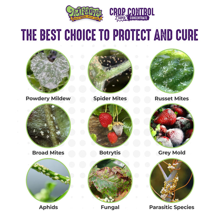 Trifecta Crop Control Super Concentrate All-in-One Natural Pesticide, Fungicide, Miticide, Insecticide, Help Defeat Spider Mites, Powdery Mildew, Botrytis, Mold, and More on Plants 4 OZ