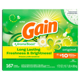 Gain Powder Laundry Detergent for Regular and HE Washers, Original Scent, 172 ounces (Packaging May Vary)