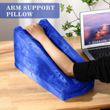 Buryeah Arm Pillow Arm Elevation Pillow with 2 Ice Pockets, Soft Ergonomic Support Pillow for Elbow Arm Rest Wedge Pillow Broken Arm Gifts with High Density Foam for Recovery Sleeping Care (Blue)